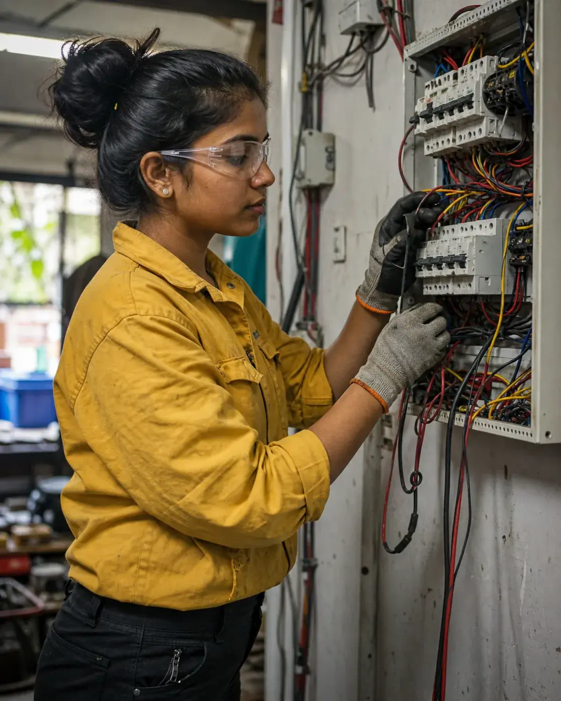 Electrician training at Edu Vision